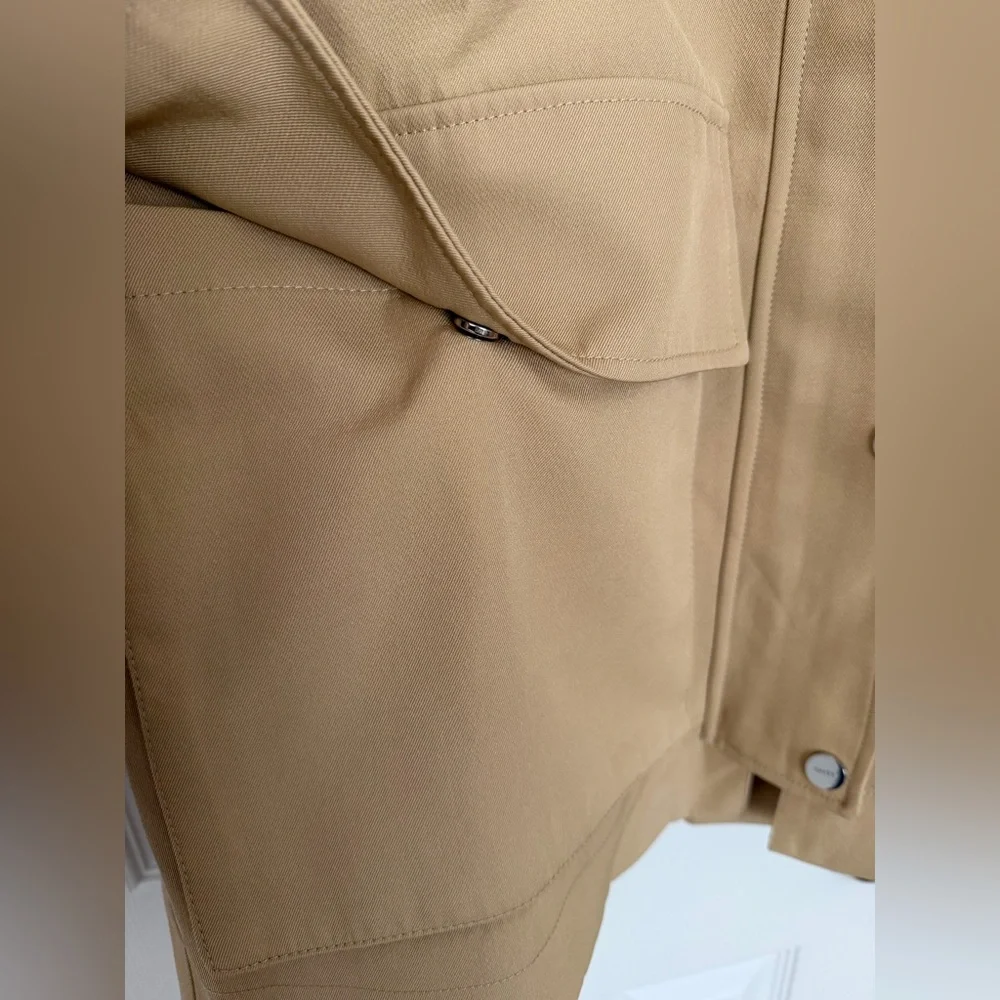 GANNI Camel Twill Midi Jacket - Picture 6 of 12